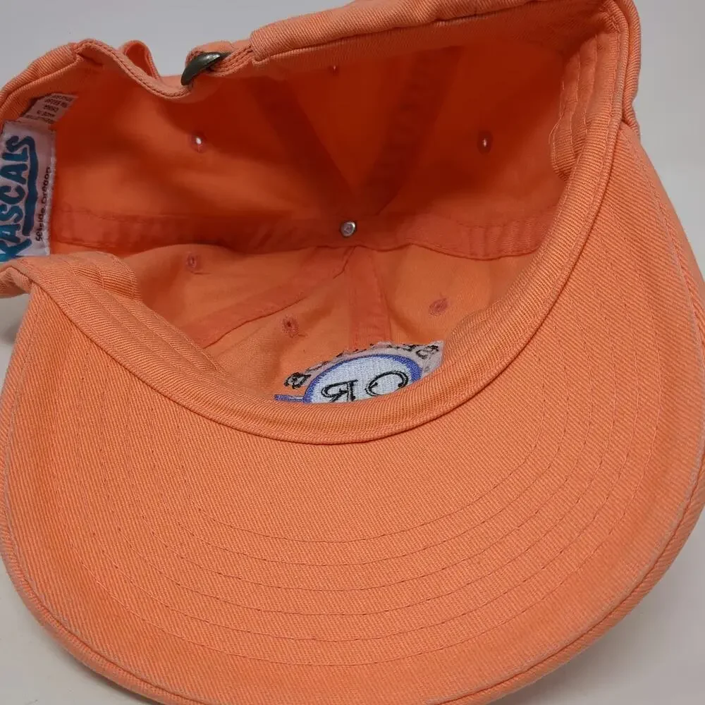 Rascals Baseball Cap Orange One Size Seaside Oregon Elev 13 FT Slideback Hat